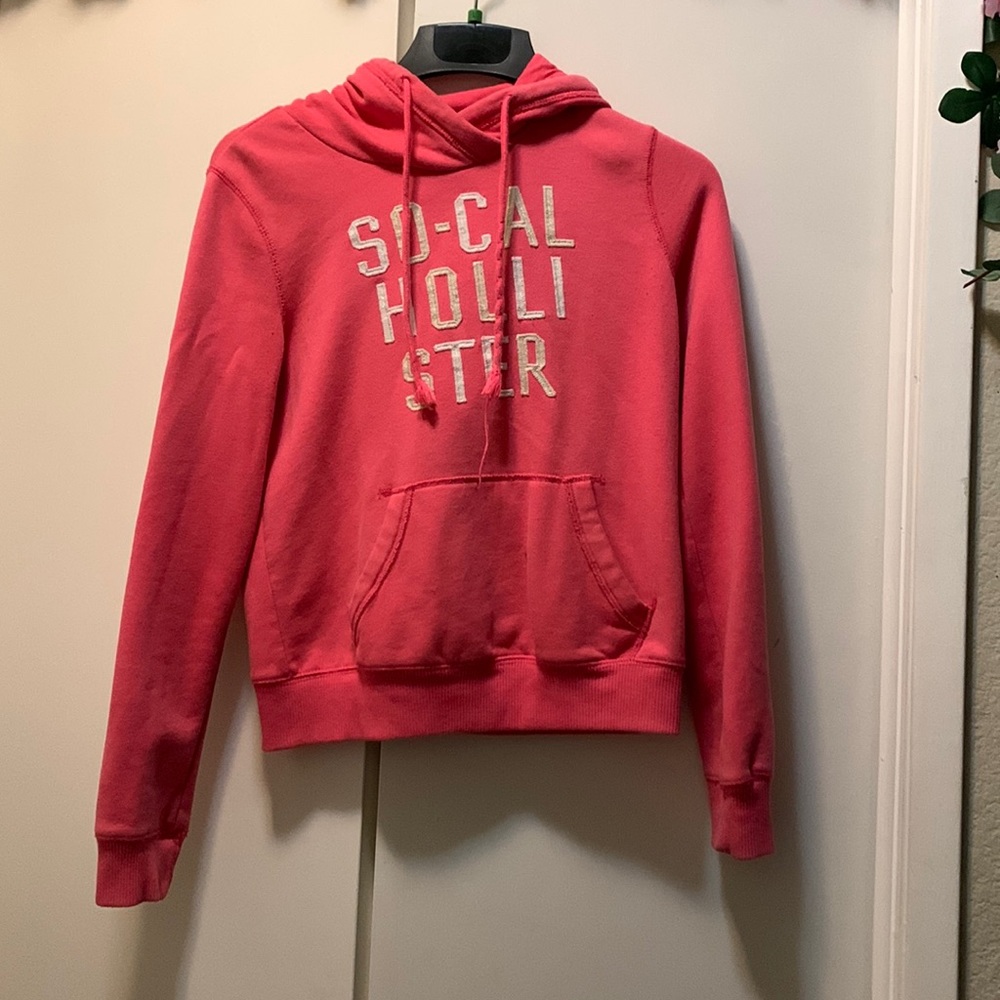 Pink Hollister hoodie